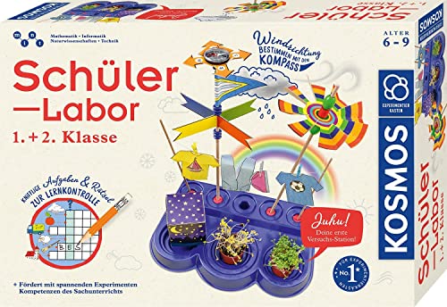 KOSMOS 636111 Schülerlabor 1. und 2. Klasse, Grundschule, spannende Experimente zu Natur und Technik, Lernen mit Spaß, am Lehrplan der Schule orientiert, Experimentierkasten für Kinder ab 6-9 Jahre von Kosmos