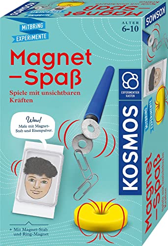 KOSMOS 658137 Magnet-Spaß, Entdecke in spannenden Experimenten spielerisch Magnetismus, mit Magnet-Stab und Ring-Magnet, Experimentierset für Kinder ab 6 bis 10 Jahre, Mitbringsel von KOSMOS