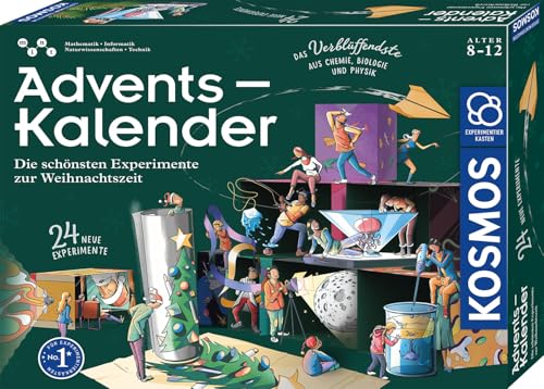 KOSMOS 661083 Experimente Adventskalender 2024, Die schönsten Experimente zur Weihnachtszeit, in 5 Min, für Kinder ab 8-12 Jahre, Spielzeug-Adventskalender, Science Adventskalender von Kosmos