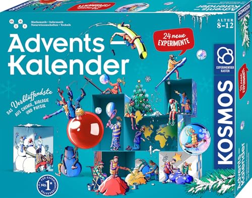 KOSMOS 661090 Experimentierkasten Adventskalender 2025, Die schönsten Experimente zur Weihnachtszeit, in 5 Min, für Kinder ab 8-12 Jahre, Spielzeug, Science Adventskalender KOSMOS 661090 Experimentierkasten Adventskalender 2025, Die schönsten Experimente zur Weihnachtszeit, in 5 Min, für Kinder ab 8-12 Jahre, Spielzeug, Science Adventskalender von Kosmos