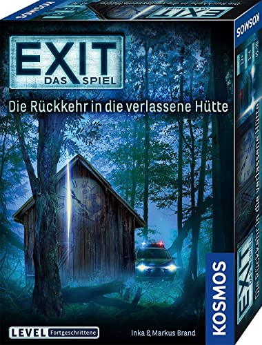 KOSMOS 680503 EXIT - Das Spiel - Die Rückkehr in die verlassene Hütte, Level: Fortgeschrittene, Escape Room Spiel, EXIT Game für 1-4 Spieler ab 12 Jahre, EIN einmaliges Gesellschaftsspiel von KOSMOS