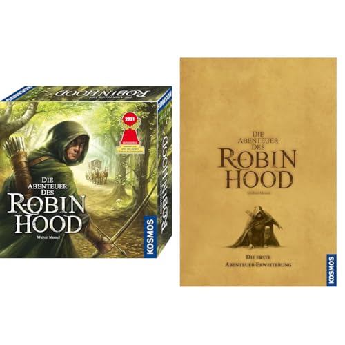 KOSMOS 680565 Die Abenteuer des Robin Hood Spiel, kooperatives Abenteuerbrettspiel für die ganze Familie, + KOSMOS ‎683153 Die Abenteuer des Robin Hood - Die Abenteuer Erweiterung von Kosmos