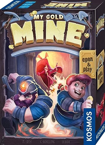 KOSMOS 680770 My Gold Mine, spannendes Kartenspiel für 2-6 Spieler ab 7 Jahren, in praktischer Open & Play Magnet-Box, Reise-Spiel, kleines Geschenk für Kinder und Erwachsene, Partyspiel von Kosmos