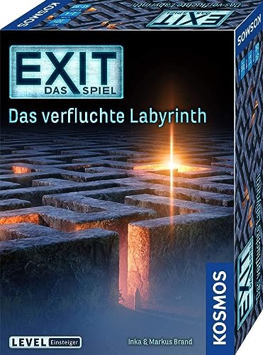 KOSMOS 682026 EXIT - Das Spiel - Das verfluchte Labyrinth, Level: Einsteiger, Escape Room Spiel, EXIT Game für 1 bis 4 Spieler ab 10 Jahre, ein einmaliges Gesellschaftsspiel von Kosmos