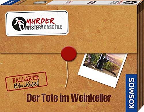 KOSMOS 682163 Murder Mystery Case File - Der Tote im Weinkeller, Krimi-Spiel Set mit Beweismaterial und Hinweisen, löse einen spannenden Kriminalfall, Partyspiel, Gesellschaftsspiel ab 14 Jahre von Kosmos