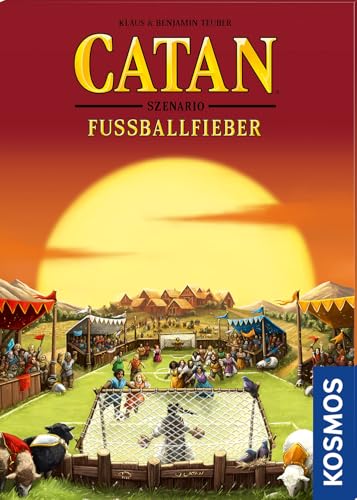 KOSMOS 683559 Catan Fussballfieber Szenario für Catan - Das Spiel, Fußballspaß für 3-4 Personen ab 10 Jahre, Brettspiel Klassiker Siedler von Catan, Gesellschaftsspiel von KOSMOS