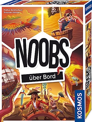 KOSMOS 683795 Noobs - Über Bord Meistert gemeinsam Piraten-Missionen, lustiges und kommunikatives Kartenspiel, für 3-5 Personen, ab 10 Jahre, Partyspiel, Reisespiel, Mitbringsel, kleines Geschenk von Kosmos