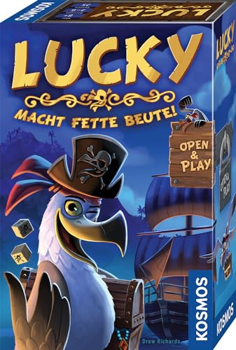 KOSMOS 683894 Lucky macht fette Beute, Open & Play Spiel, lustiges Würfelspiel für 2-6 Personen ab 8 Jahre, Gesellschaftsspiel, schnelles Brettspiel von Kosmos