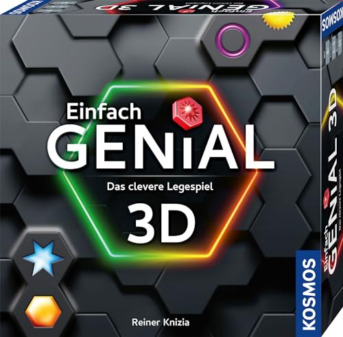 KOSMOS 684006 Einfach Genial 3D, mit hochwertigen 3D-Steinen Neue Möglichkeiten entdecken, Brettspiel für die ganze Familie ab 10 Jahren, Geschenk, Familienspiel für 1-4 Personen, Gesellschaftsspiel von KOSMOS