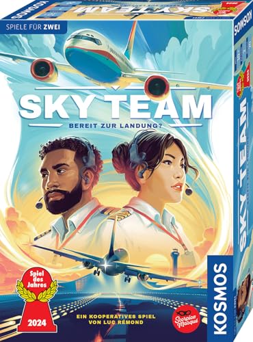 KOSMOS 684044 Sky Team - Bereit zur Landung? Spiel des Jahres 2024, kooperatives Spiel für 2 Personen ab 12 Jahre, Strategiespiel, Brettspiel, Gesellschaftsspiel von Kosmos