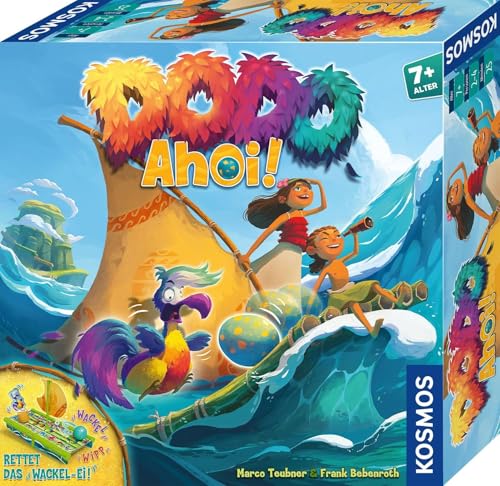 KOSMOS 684389 Dodo AHOI! rettet das Wackel-Ei auf hoher See, rasantes Brettspiel für 2-4 Kinder ab 7 Jahre, lustiges Gesellschaftsspiel für die ganze Familie mit coolem 3D-Aufbau mit Boot-Wippe von Kosmos