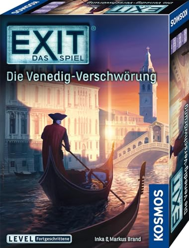 KOSMOS 684396 EXIT - Das Spiel - Die Venedig-Verschwörung, Level: Fortgeschrittene, Escape Room Spiel, EXIT Game für 1-4 Spieler ab 12 Jahre, EIN einmaliges Gesellschaftsspiel von Kosmos