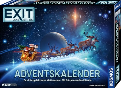 KOSMOS 684488 EXIT - Das Spiel - Adventskalender 2024: Das intergalaktische Wettrennen, mit 24 spannenden Rätseln ab 10 Jahre, Escape Room Spiel vor Weihnachten von KOSMOS