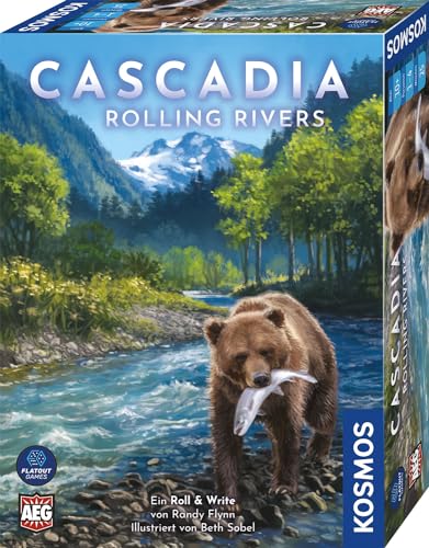 KOSMOS 684747 Cascadia Rolling Rivers, Familienspiel für 1-4 Personen ab 10 Jahren, Würfelspiel zum Spiel des Jahres 2022, Gesellschaftsspiel von KOSMOS