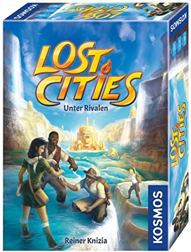 KOSMOS 690335 Lost Cities - Unter Rivalen, Abenteuerspiel für 2 - 4 Personen ab 10 Jahre, Bieten und Gewinnen, Mitbringspiel, Familienspiel, Gesellschaftsspiel, Reisespiel, Geschenk, Mitbringsel von Kosmos