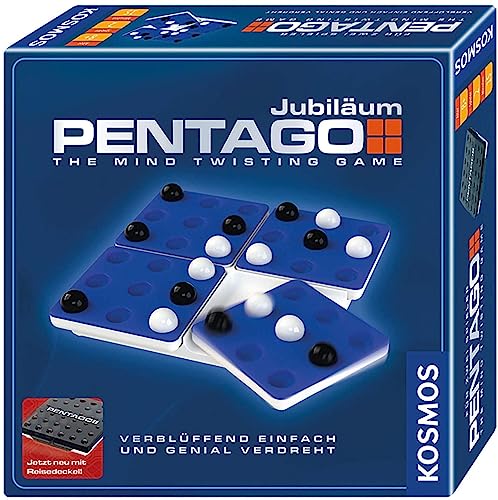 KOSMOS 692599 Pentago - The Mind Twisting Game, Jubiläumsausgabe, Strategiespiel für 2 Personen ab 8 Jahre, kurzweiliges Brettspiel, einfache Regeln von Kosmos