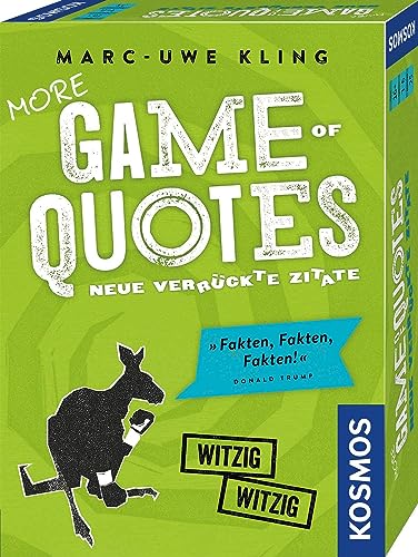 KOSMOS 693145 More Game of Quotes, weitere verrückte Zitate, witziges Kartenspiel von Bestsellerautor Marc-Uwe Kling, Känguru-Chroniken Spiel ab 16 Jahren für 3 bis 6 Spieler von Kosmos