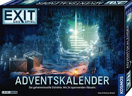 KOSMOS 693206 EXIT® - Das Spiel Adventskalender - Die geheimnisvolle Eishöhle, mit 24 spannenden Rätseln ab 10 Jahre, Amazon Exklusiv, Escape Room Spiel vor Weihnachten von Kosmos