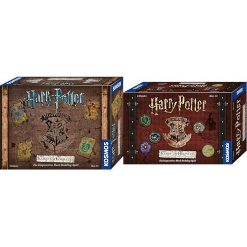 Kosmos Harry Potter Kampf um Hogwarts + Erweiterung Zauberkunst und Zaubertränke, Bundle mit Erweiterung, das kooperative Harry Potter Spiel für 2-4 Personen ab 11 Jahre, 7 Schuljahre von Kosmos