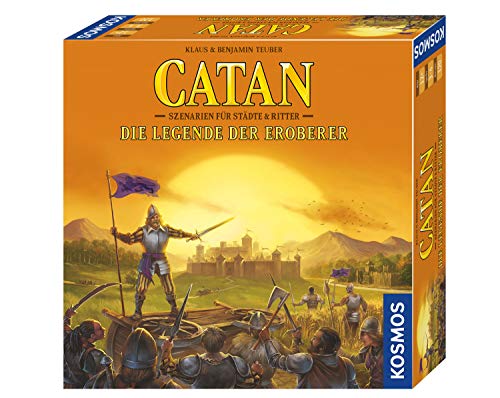 KOSMOS 695057 CATAN - Die Legende der Eroberer - Szenarien für Städte & Ritter, Erweiterung zur Erweiterung "Städte & Ritter", für 2-4 Personen ab 12 Jahre, Siedler von Catan von Kosmos