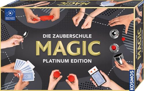 KOSMOS 697082 MAGIC Die Zauberschule - Platinum Edition, 180 Zauber Tricks, viele magische Zauber Utensilien, Zauberkasten für Kinder ab 8 Jahre, bebilderte Anleitung, Online Erklärvideos KOSMOS 697082 MAGIC Die Zauberschule - Platinum Edition, 180 Zauber Tricks, viele magische Zauber Utensilien, Zauberkasten für Kinder ab 8 Jahre, bebilderte Anleitung, Online Erklärvideos von Kosmos