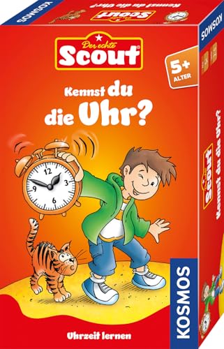 KOSMOS 710545 Scout - Kennst du die Uhr? Lernspiel für 1-4 Kinder ab 5, Reisespiel, Kinderspiel von Kosmos