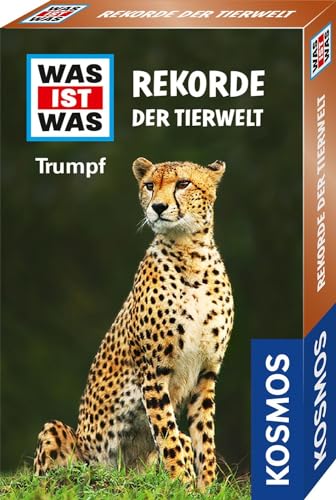 KOSMOS 741914 was IST was Trumpf Rekorde der Tierwelt, Quartett für Kinder ab 8 Jahren, Trumpf Kartenspiel, Quizspiel perfekt als kleines Geschenk oder Mitgebsel von Kosmos