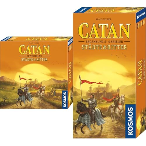 KOSMOS Bundle aus CATAN - Städte & Ritter und Ergänzung für 5-6 Personen, Gesellschaftsspiel für 2-6 Personen ab 10 Jahre, nur spielbar mit Basisspiel Siedler von Catan von Kosmos