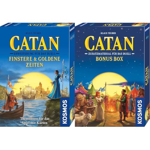 KOSMOS CATAN Duell Erweiterungsset: Bundle aus Erweiterung Finstere & Golende Zeiten + Bonus-Box, nur mit CATAN - Das Duell 693732 spielbar, mehr Spielspaß und Möglichkeiten KOSMOS CATAN Duell Erweiterungsset: Bundle aus Erweiterung Finstere & Golende Zeiten + Bonus-Box, nur mit CATAN - Das Duell 693732 spielbar, mehr Spielspaß und Möglichkeiten von Kosmos