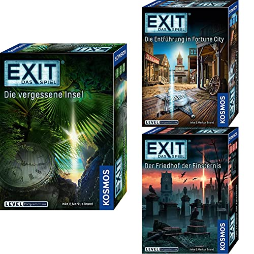 KOSMOS Fortgeschrittenes EXIT Bundle: Die vergessene Insel, die Entführung in Fortune City und der Friedhof der Finsternis von KOSMOS