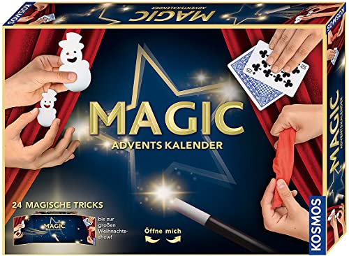 KOSMOS MAGIC Zauber Adventskalender 2021, Spannende Zaubertricks, Zauber-Utensilien für die Adventszeit, Spielzeug-Adventskalender zum Zaubern für Kinder ab 8 Jahre, Zauberkasten, Weihnachten, Magier von Kosmos