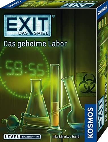 KOSMOS 692742 EXIT - Das Spiel - Das geheime Labor, Level: Fortgeschrittene, Escape Room Spiel, EXIT Game für 1-4 Spieler ab 12 Jahre, ein einmaliges Gesellschaftsspiel von Kosmos