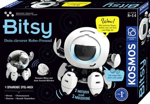 Kosmos 43678786 Bitsy - Dein cleverer Robo-Freund Roboter Experimentierkasten 8 - 14 Jahre von Kosmos