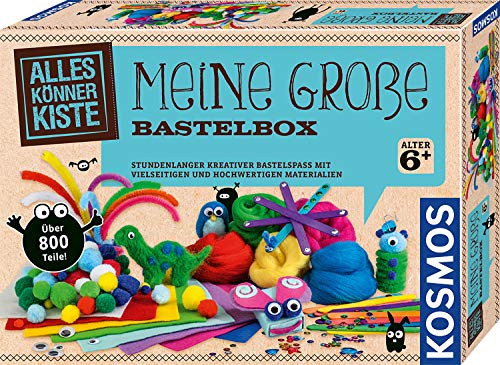 Kosmos 604431 AllesKönnerKiste Meine große Bastelbox, Bastel-Set, Bastelsets für Kinder, Bastelmaterial, Bastelzubehör, Bastelbedarf, Basteln für Kinder ab 6 Jahren von Kosmos