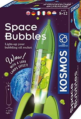 KOSMOS 616786 Space Bubbles - Mini Raketen Lavalampe Experimentier Set für Kinder mit mehrsprachiger Anleitung (DE, EN, FR, IT, ES, NL) von Kosmos