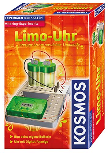 Kosmos 657475 - Limo-Uhr Erzeuge Strom aus deiner Limonade, Experimentierset, Mitbringexperiment von Kosmos