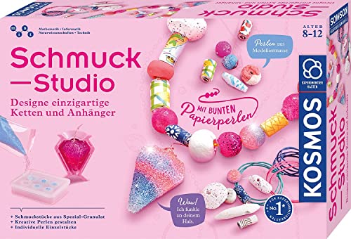 Kosmos 671501 Schmuck-Studio, Designe einzigartige Ketten und Anhänger, Komplett-Set zum Schmuck selber Machen, Kreatives Bastel-Set für Kinder ab 8 Jahre von Kosmos