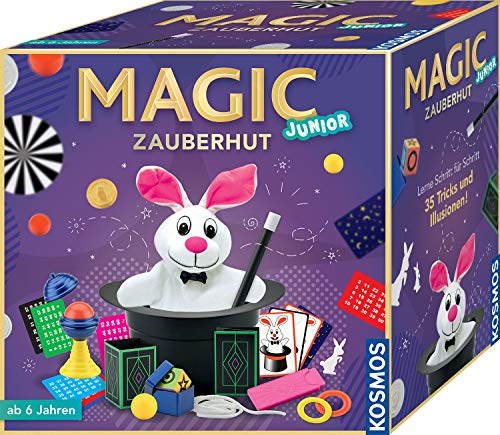 Kosmos 680282 - Magic Zauberhut, Lerne einfach 35 Zaubertricks und Illusionen, Zauberkasten mit Zauberstab und vielen weiteren Utensilien, für Kinder ab 6 Jahre von Kosmos