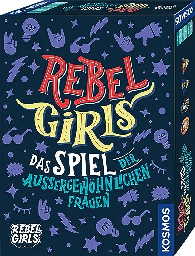 KOSMOS 682477 Rebel Girls, Das Spiel der außergewöhnlichen Frauen zum Buch „Good Night Stories für Rebel Girls“, kooperatives und informatives Kartenspiel ab 8 Jahren von Kosmos