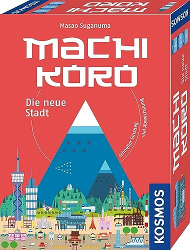 KOSMOS 683344 Machi Koro - Die Neue Stadt, Schneller Aufbau - viel Spielspaß, kompaktes Spiel mit Karten und Würfeln, für 2 bis 4 Personen, ab 8 Jahre, Gesellschaftsspiel von Kosmos