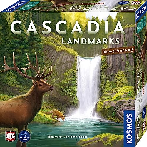 Kosmos 683955 Cascadia - Landmarks, Erweiterung zum Spiel des Jahres 2022, Ergänzung für 5-6 Personen und Erweiterung in Einer Box, Brettspiel für 2-6 Personen ab 10 Jahren von Kosmos