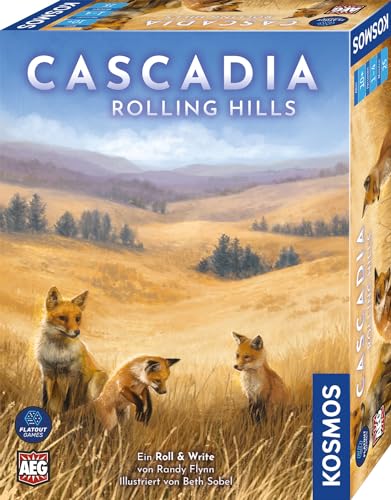 Kosmos 684730 Cascadia Rolling Hills, Familienspiel für 1-4 Personen ab 10 Jahren, Würfelspiel zum Spiel des Jahres 2022, Gesellschaftsspiel von Kosmos