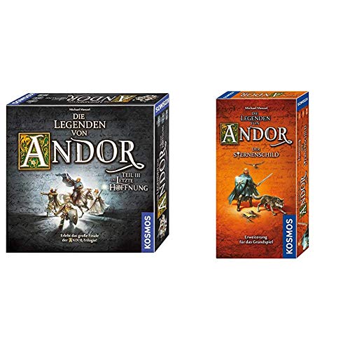 Kosmos 692803- Die Legenden von Andor - Teil III Die letzte Hoffnung, Fantasy-Brettspiel ab 10 Jahrel & Die Legenden von Andor Der Sternenschild, Erweiterung für das Grundspiel Die Legenden von Andor von Kosmos