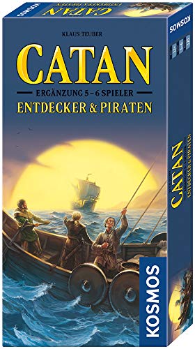 KOSMOS 694111 CATAN - Entdecker und Piraten Ergänzung für 5-6 Personen, Ergänzung zur Erweiterung Entdecker & Piraten, ab 12 Jahre für 2-6 Personen, Siedler von Catan von Kosmos