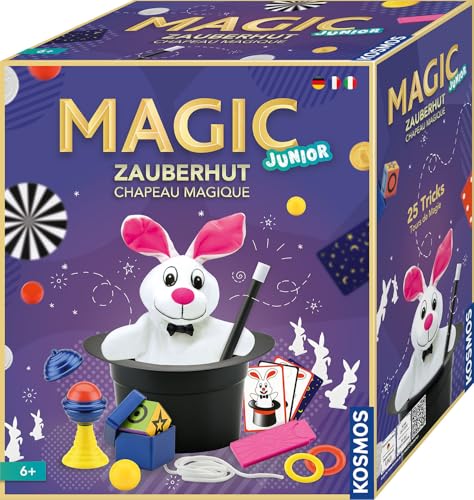 Kosmos 694302 Magic Zauberhut, Lerne einfach Zaubertricks und Illusionen, Zauberkasten mit Zauberstab und vielen weiteren Utensilien, für Kinder ab 6 Jahre von Kosmos