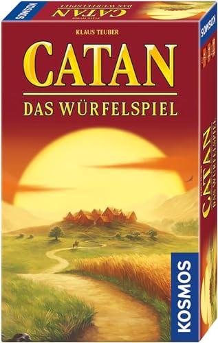 KOSMOS 699093 Catan - Das Würfelspiel, Brettspiel-Klassiker Siedler von Catan im Würfelspiel, kleines handliches Format, perfekt für unterwegs, in 20 min gespielt von Kosmos