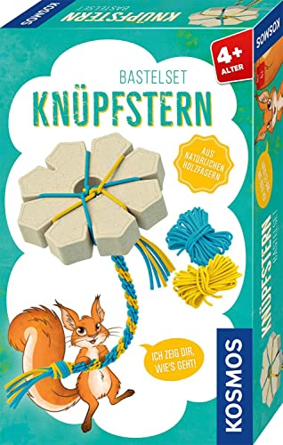 KOSMOS 712594 Knüpfstern, Bastel-Set für Kordeln, für Kinder ab 4 Jahre, als Freundschaftsarmbänder, Deko, Haarband, Schnürsenkel, Schmuck, kreative Basteleien, DIY, Geschenk, Spielzeug von Kosmos