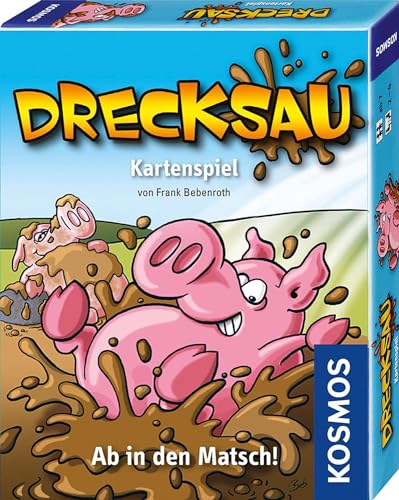 KOSMOS 740276 Drecksau Ab in den Matsch! lustiges Kartenspiel, Partyspiel für 2-4 Spieler ab 7 Jahre, Kinder, Familie, Erwachsene von KOSMOS