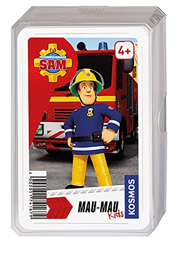 Kosmos 741679 - Feuerwehrmann Sam Mau Mau Kids, Feuerwehr Spiel, Feuerwehrmann Sam Spielzeug für Kinder ab 4, Mau Mau Kartenspiel von Kosmos