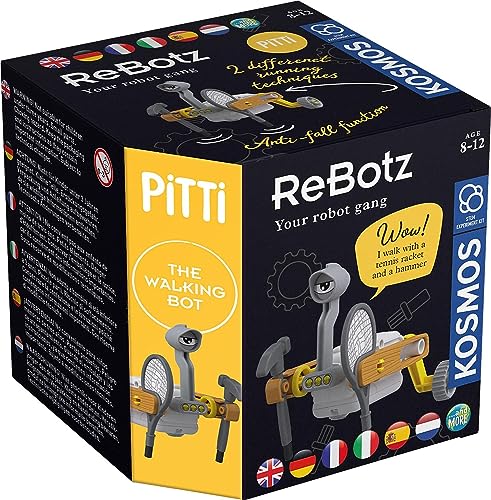 Kosmos 617073 ReBotz - Pitti The Walking Bot, Mini-Roboter zum Bauen, Spielen und Sammeln für eine Robo-Gang, Roboter-Spielzeug, Experimentier-Set für Kinder ab 8-12 Jahre von Kosmos